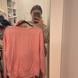bubblegum pink Aritzia crewneck